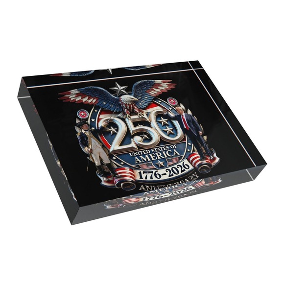 250th Semiquincentennial Anniversary USofA 1776-2026, Acrylic Photo Block Black - Picture 6 of 6